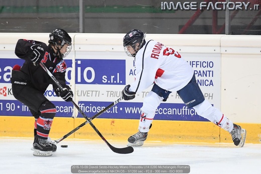 2016-10-09 Diavoli Sesto-Hockey Milano Rossoblu U14 0280 Michelangelo Romano